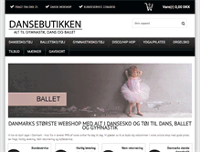 Tablet Screenshot of dansebutikken.dk